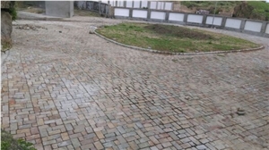 Grey Sandstone Cobbles, Cube Stone, Pavers