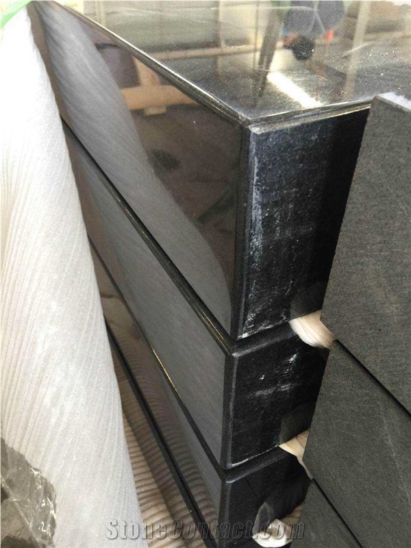 High Quality Polished Shanxi Black Granite Bench Absolute Black Granite