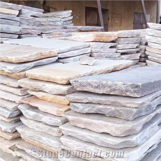 Silver Sunset Quartzite Paving Tiles Slabs Benin