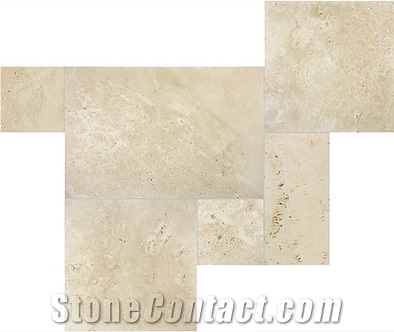 Travertine Brushed Versailles Pattern Set