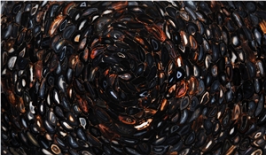 Brazil Black Agate Semiprecious Ston
