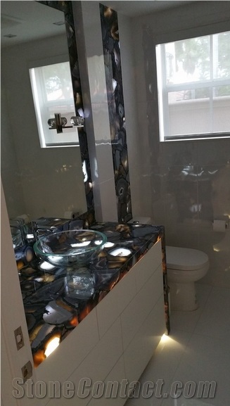 Brazil Black Agate Semiprecious Ston