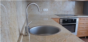 Ivory Gold Granite Kitchen Countertop