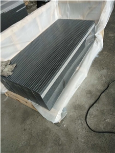 Good Polished G654 Steps/4mm Flamed Anti-Slip Strip/Nero Impala China/Dark Grey Stairs & Step /Natural Stone