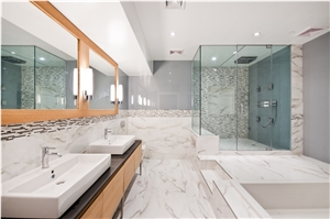 Afyon White Marble Tiles & Slabs, Polished Marble Flooring Tiles, Wall Covering Tiles