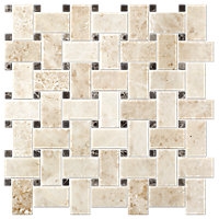 beige travertine Natural Stone wall Mosaics