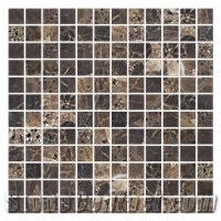 Travertine and Emperador Fume Marble Mosaic Moldings