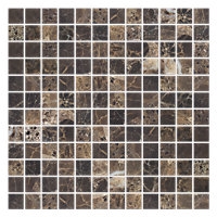 Travertine and Emperador Fume Marble Mosaic Moldings