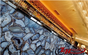 Blue Agate Semiprecious Stone Tile & Slab