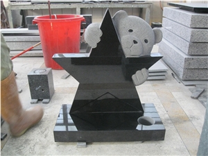 Abosolute Black Granite Tombstone,Granite Memorial,Granite Mounment,Black Granite Child Memorial,Children Tombstone,Headstone,Poland Tombstone,Euro Tombstone