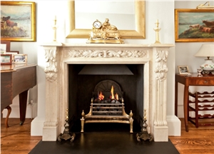 Beige Marble America Fireplace Mantel,Fireplace Decorating,Surround,Hearth,North Euro Fireplace