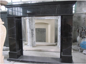 Black America Fireplace Mantel,Fireplace Decorating,Surround,Hearth,North Euro Fireplace,Black Marble Fireplace Mantel