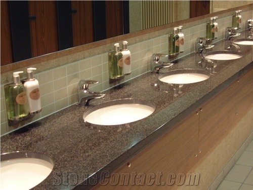 Brown Granite Bathroom Vantity Top,Custom Vantity Top