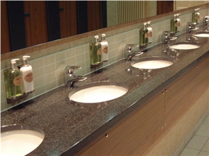 Brown Granite Bathroom Vantity Top,Custom Vantity Top