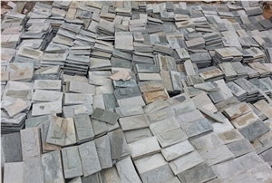 Cheap China Natural Split Green Slate Mushroom Stone&Panels,Mushroom Wall Cladding,Mushroomed Stone