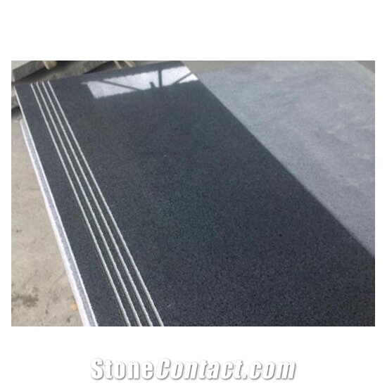 Cheap China Natural Stone Sesame Black G654 Granite Polished Step&Stair,Tread