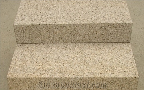 Cheap China Natural Stone Yellow Rust G682 Granite Flamed Step&Stair,Tread
