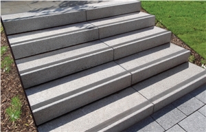 Cheap China Sesame Grey G603 Natural Stone Granite Flamed Step&Stair,Tread,Riser