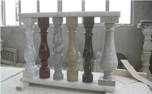 China Granite Balustrade Railings & Baluster,China Granite Baluster,Yellow Grey Black Balustrades,