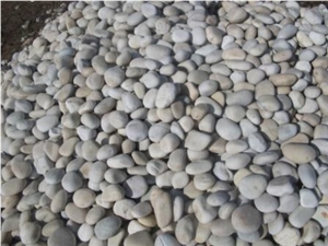 China Natural Honed Grey Granite Pebble Stone,Cobbles,River Stobe