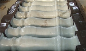Pure Snow White Marble Guangxi White Balustrade Railings & Baluster,China Granite Baluster