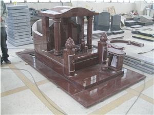 Red Granite Tombstone,Granite Memorial,Granite Mounment,Granite Headstone,Cheap China Granite Tombstone,Headstone,Japanese Style Tombstone,Janpan Tombstone