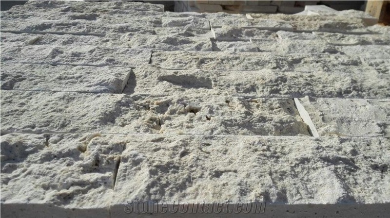 Splitface Travertine Tiles, Ready Stock Immediate Shipment, Silver Grey Travertine Building Stones