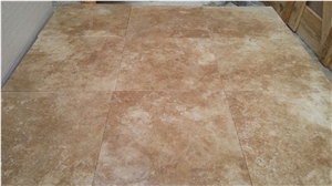Toscana Travertine 40x40x3 cm Tiles, Ready Stock Immediate Shipment, Brown Travertine Flooring Tiles, Walling Tiles