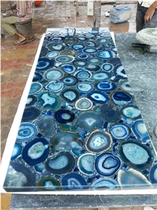 Blue Agate Stone Semiprecious Stone Tiles Blue Agate Stone Semiprecious Stone Tiles