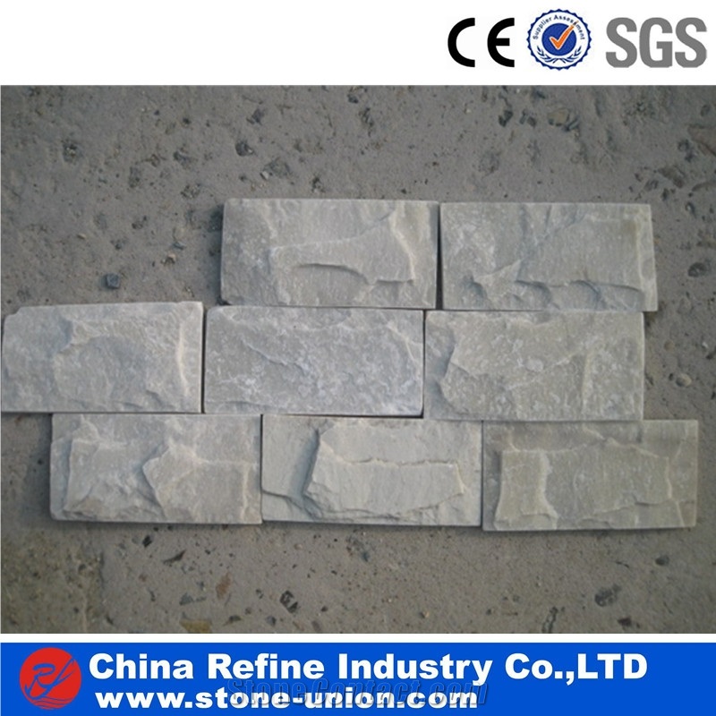 Natural White Quartzite Tile, White Mushroom Stone Tile,White Quartzite Wall Panel and Flooring Covering Mushroomed Stone ,Natural Split or Flamed or Honed Customized Tiles