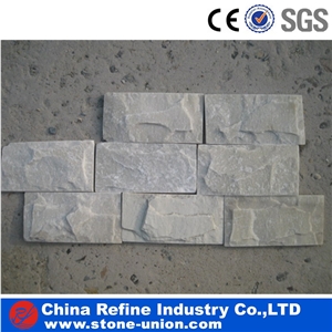 Natural White Quartzite Tile, White Mushroom Stone Tile,White Quartzite Wall Panel and Flooring Covering Mushroomed Stone ,Natural Split or Flamed or Honed Customized Tiles