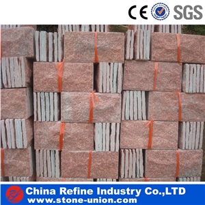 Pink Quartzite Mushroom Stone Tile , Exterior Wall Rock Tile,Split Face Pink Quartzite Mushroom Stone for Walling Cladding