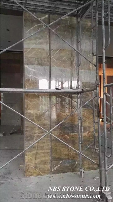 Barcelona Gold Marble Tiles & Slabs,Chinese Project Barcelona Gold Marble