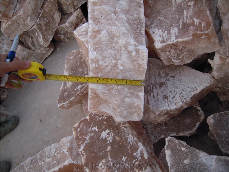 Alabaster Blocks/Dark Orange Translucent Alabaster Boulders