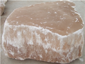 Alabaster Blocks/Dark Orange Translucent Alabaster Boulders