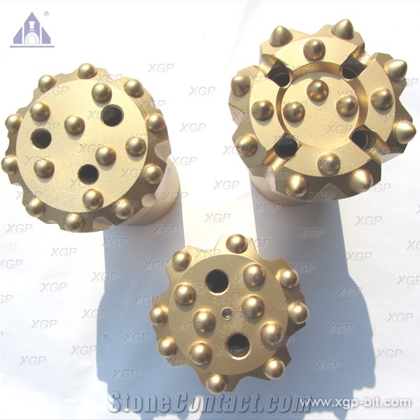 D76 89 102mm T38 T45 T51 Concave Button Bit Match with T51 Thread Rods for Rock Drilling
