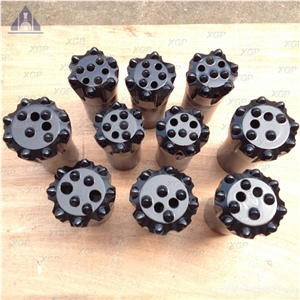 D76 89 102mm T38 T45 T51 Concave Button Bit Match with T51 Thread Rods for Rock Drilling