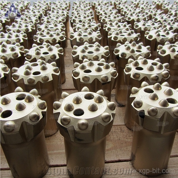 D76 89 102mm T38 T45 T51 Concave Button Bit Match with T51 Thread Rods for Rock Drilling