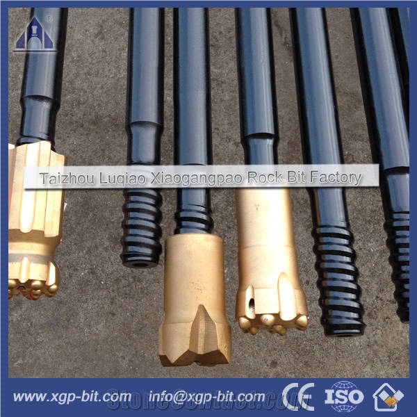 R32 T38 T45 T51 Rock Drilll Hollow Threaded Extension Rod Mf Rod for Drifting and Tunneling