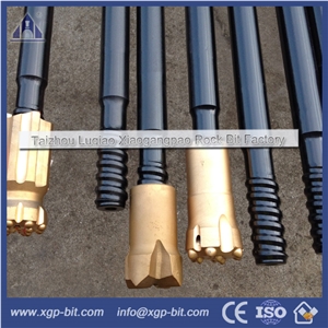 R32 T38 T45 T51 Rock Drilll Hollow Threaded Extension Rod Mf Rod for Drifting and Tunneling
