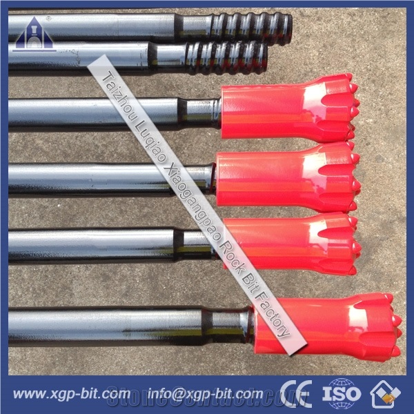 R32 T38 T45 T51 Rock Drilll Hollow Threaded Extension Rod Mf Rod for Drifting and Tunneling