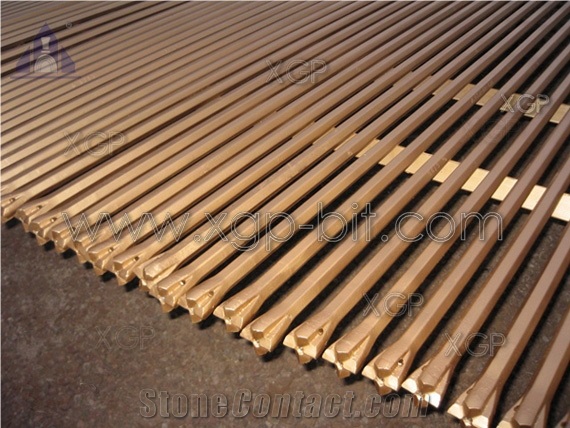 Rock Drilling Steel Integral Drill Rod with Chisel Bit for Mining and Quarrying
