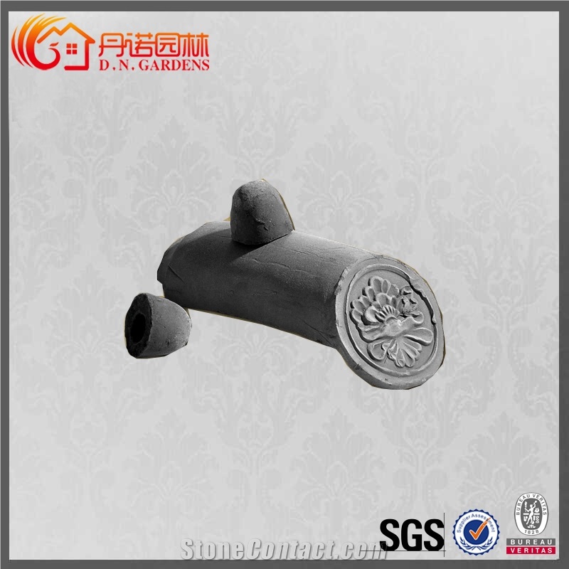 Japanese / Chinese Style Roof Tiles Unglazed for House