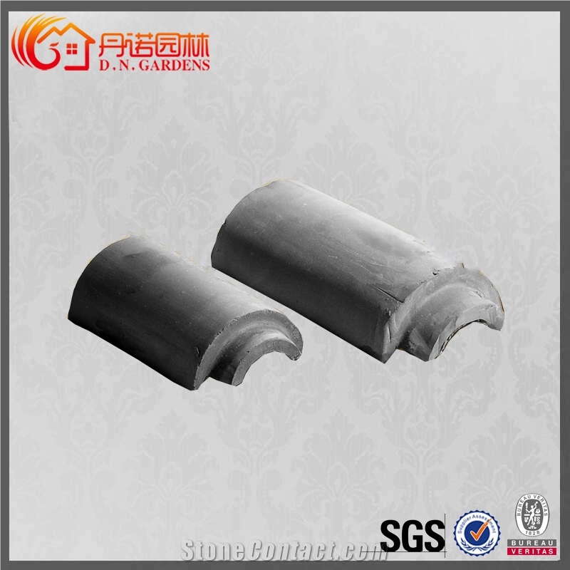 Japanese / Chinese Style Roof Tiles Unglazed for House
