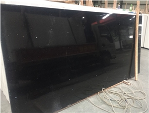 Artificial Crystal Black Quartz Stone Slabs & Tiles Engineered Stone