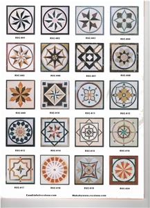 Beautiful Square Polished Marble Medallion