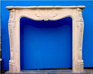Beige French Style Marble Fireplace-Rsc034, White Marble Fireplace