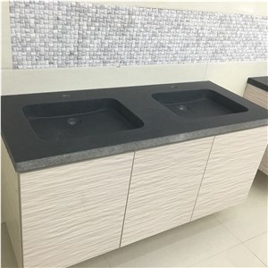 Black Basalt Honed Rectangle Sink