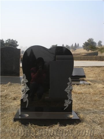 Black Granite Heart Shape with Competitve Price