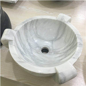 Calacatta Gold Marble Round Sink Calacatta Gold Marble Round Sink